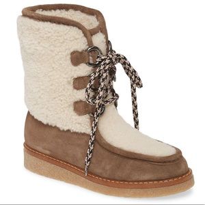 Aquatalia Wynter water resistant shearling boot
